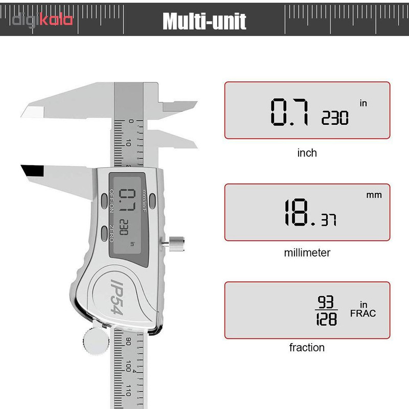 کولیس دیجیتال مووک کد 01 گستره 150-0 میلی متر