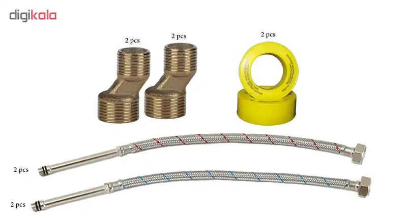 شیرآلات کسری مدل هیرمند مجموعه 4 عددی به همراه پک نظافت