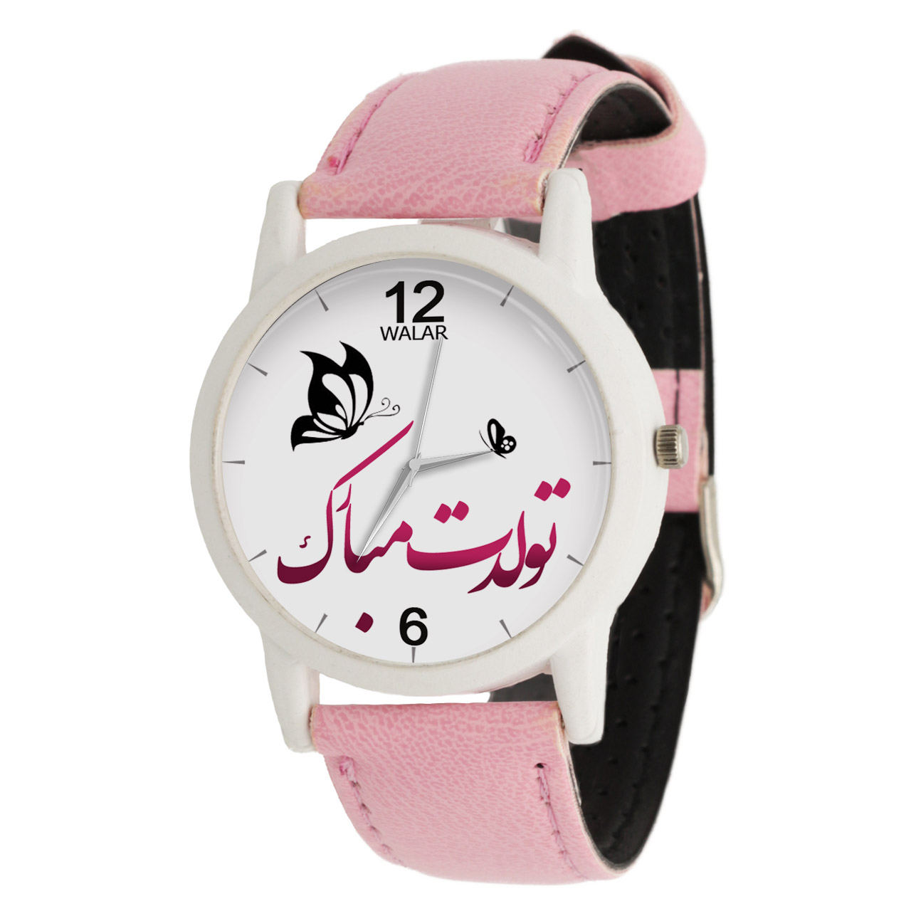 ساعت مچی عقربه ای زنانه والار طرح تولدت مبارک کد LF1785 ارزان