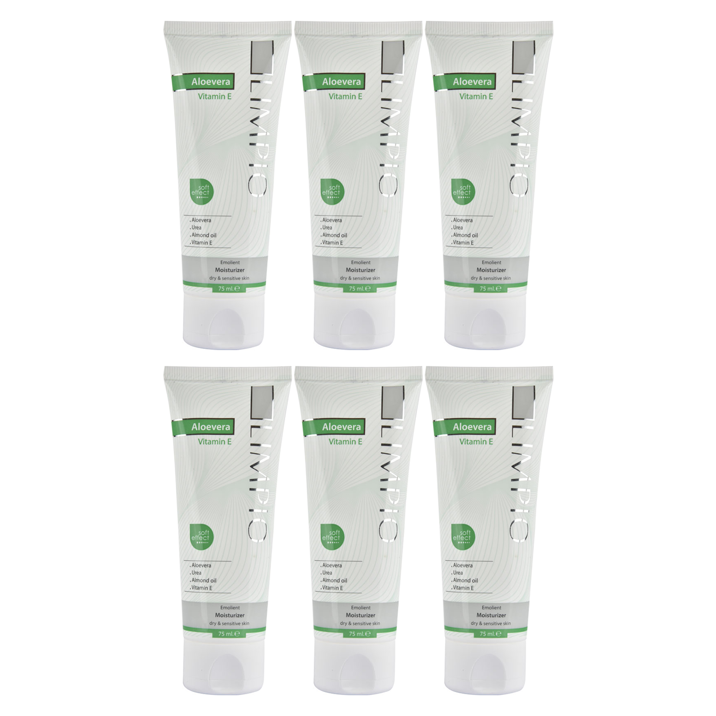 کرم مرطوب کننده لیمپیو مدل Aloe vera حجم 75 میلی لیتر مجموعه 6 عددی