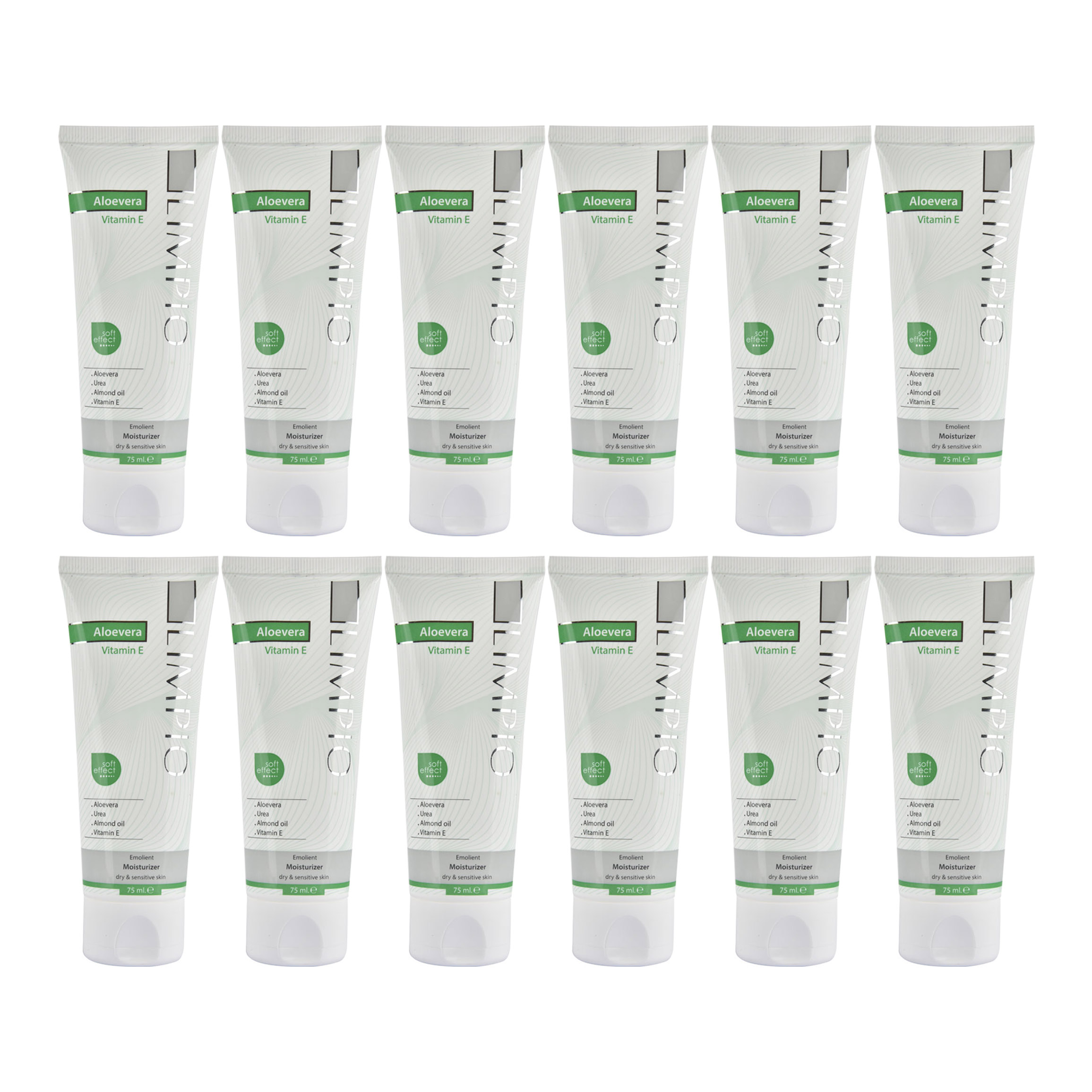 کرم مرطوب کننده لیمپیو مدل Aloe vera حجم 75 میلی لیتر مجموعه 12 عددی