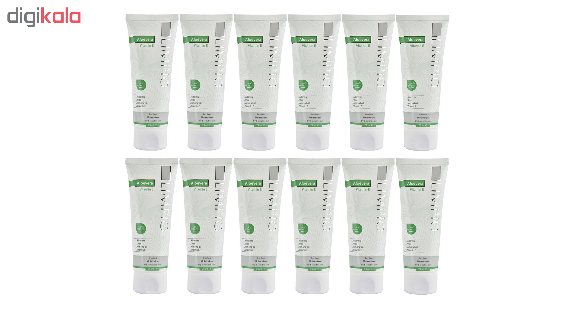 کرم مرطوب کننده لیمپیو مدل Aloe vera حجم 75 میلی لیتر مجموعه 12 عددی