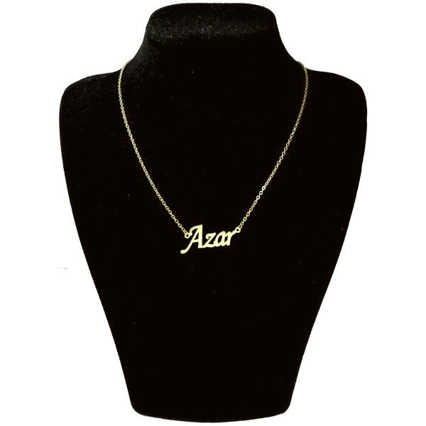 گردنبند طلا 18 عیار زنانه طرح آذر کد UN0020