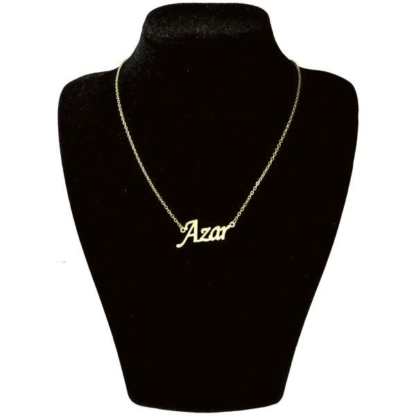 گردنبند طلا 18 عیار زنانه طرح آذر کد UN0020 -  - 1