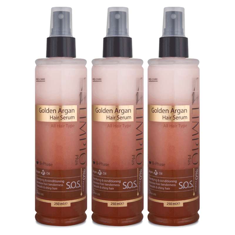 سرم مو لیمپیو مدل Golden Argan حجم 250 میلی لیتر مجموعه 3 عددی