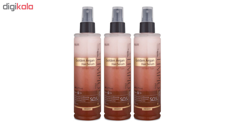 سرم مو لیمپیو مدل Golden Argan حجم 250 میلی لیتر مجموعه 3 عددی