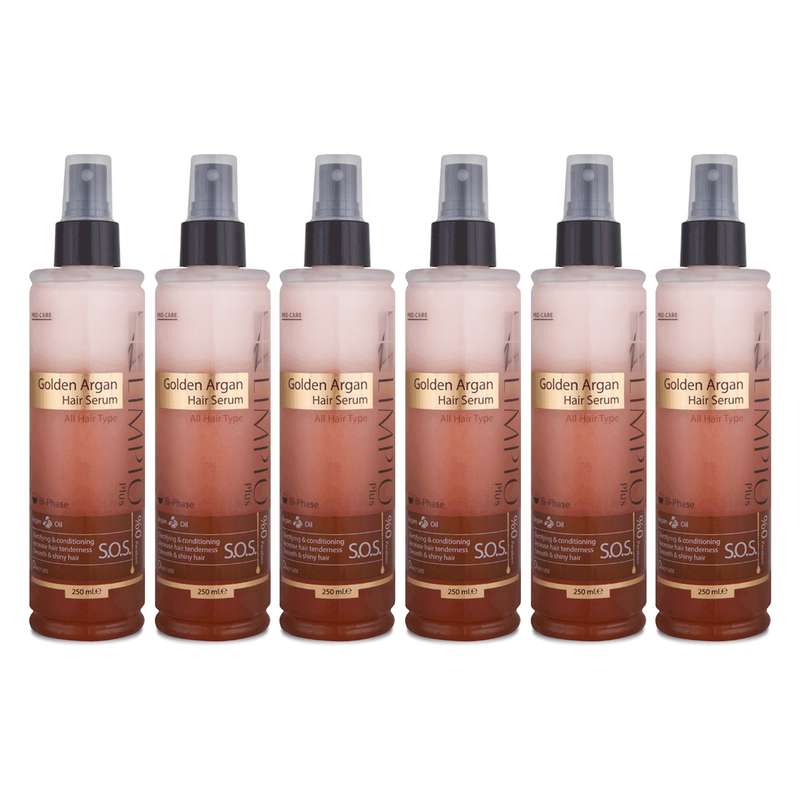 سرم مو لیمپیو مدل Golden Argan حجم 250 میلی لیتر مجموعه 6 عددی