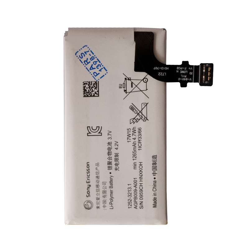 باتری موبایل مدل B009--A001 ظرفیت 1265 میلی آمپر ساعت مناسب برای گوشی موبایل سونی Xperia LT22 باتری موبایل مدل B009--A001 ظرفیت 1265 میلی آمپر ساعت مناسب برای گوشی موبایل سونی Xperia LT22
