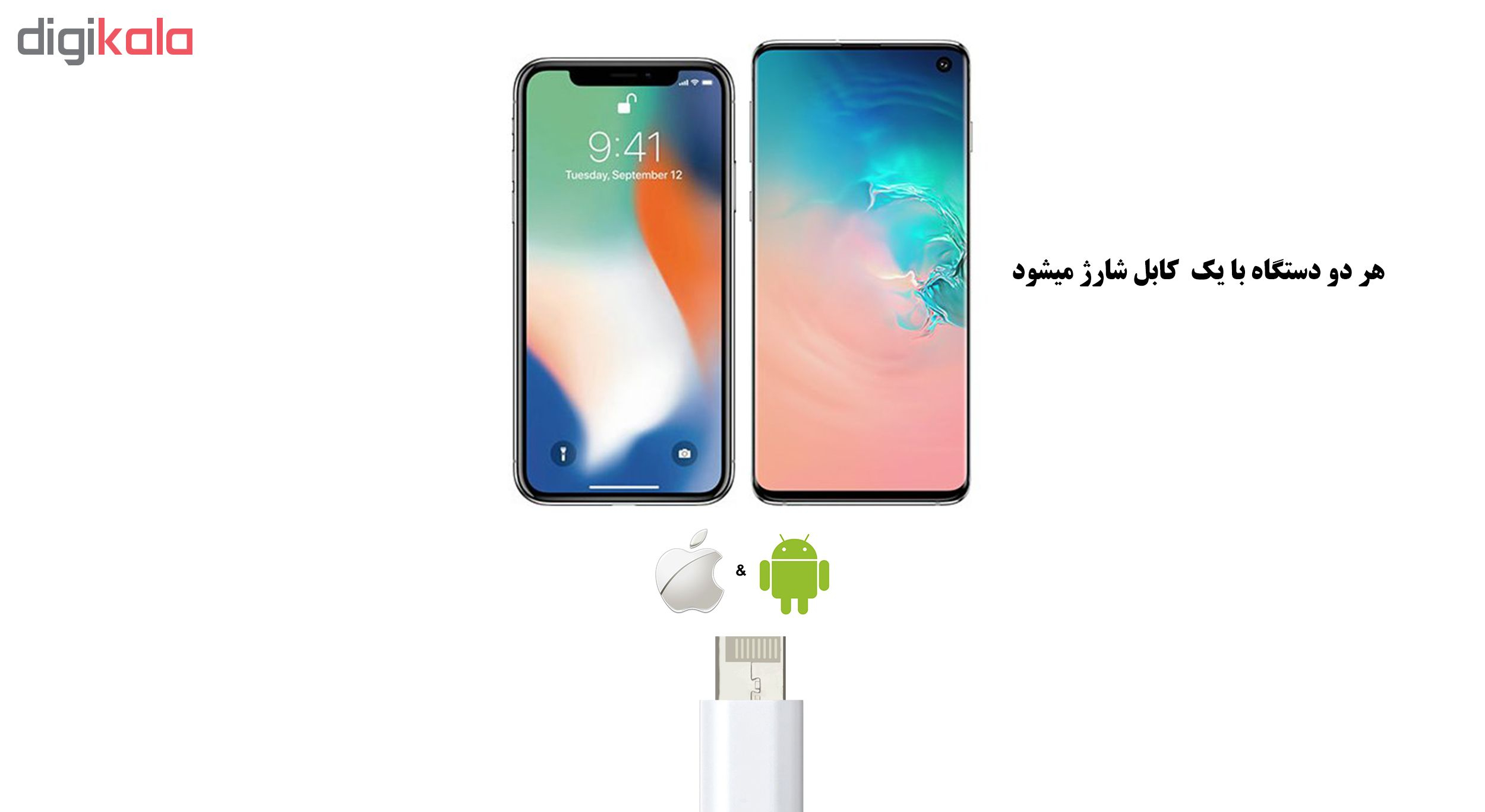کابل تبدیل USB به لایتنینگ/microUSB سومگ مدل SMG-HIB2 طول 1 متر