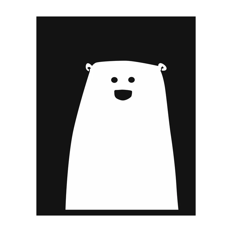 استیکر چوبی طرح خرس کد 106