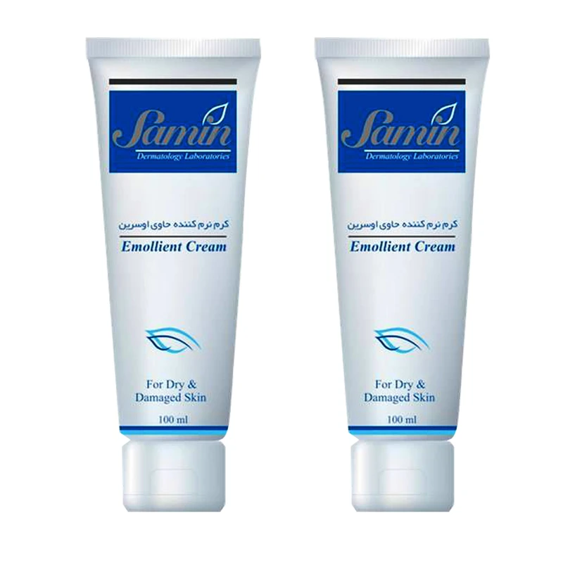 کرم نرم کننده ثمین مدل emollient حجم 100 میلی لیتر مجموعه 2 عددی