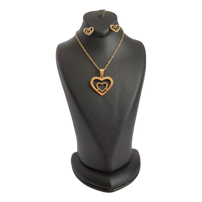 نیم ست زنانه طرح قلب کد 372 نیم ست زنانه طرح قلب کد 372