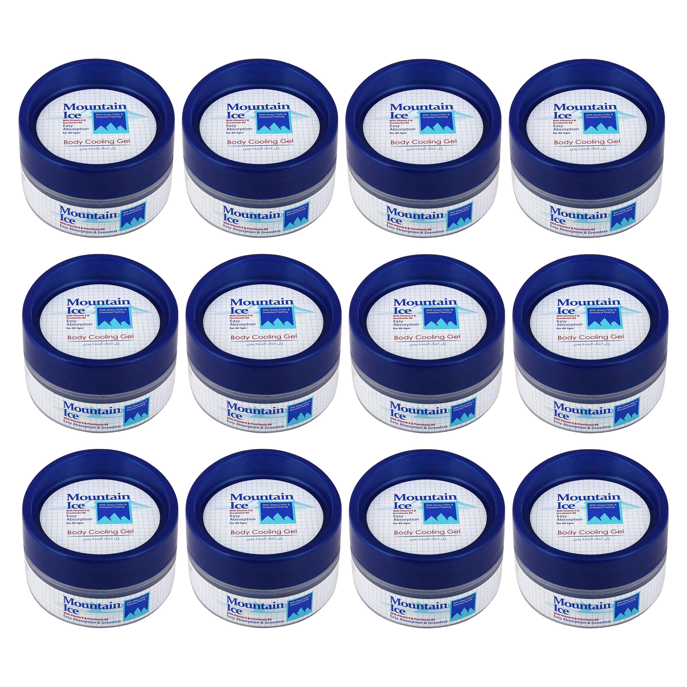 ژل خنک کننده ضد درد لیمپیو مدل Mountain Ice حجم 200 میلی لیتر مجموعه 12 عددی