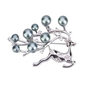  گل سینه زنانه گالری شمرون طرح گوزن کد 098S0