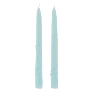 Set of 2 Bow Taper Candles - Decorative Ribbon Design