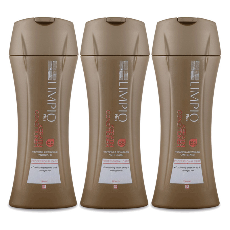 نرم کننده مو لیمپیو مدل Keratin حجم 250 میلی لیتر مجموعه 3 عددی