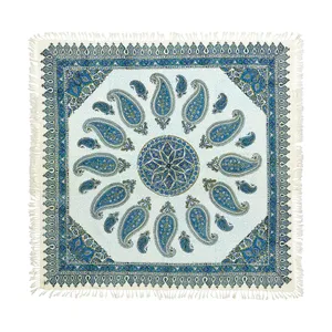 رومیزی قلمکار حاج محمد علی هاشمیان کد 007 سایز 120 × 120 سانتی متر