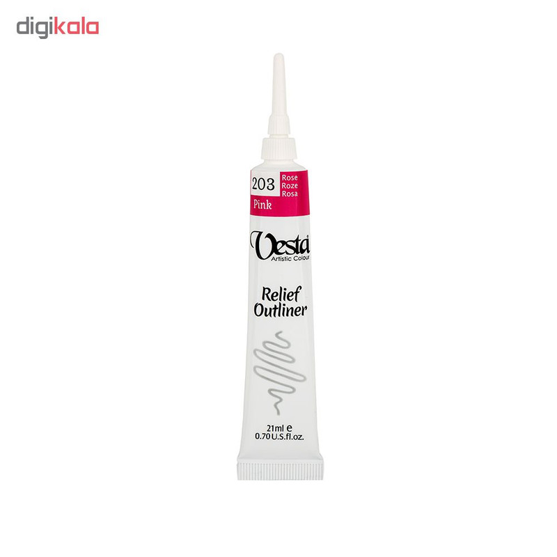 خمیر دورگیر وستا مدل Relief Outliner حجم 21 میلی لیتر بسته 6 عددی خمیر دورگیر وستا مدل Relief Outliner حجم 21 میلی لیتر بسته 6 عددی