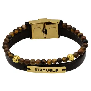 دستبند نقره مردانه کد 661s2