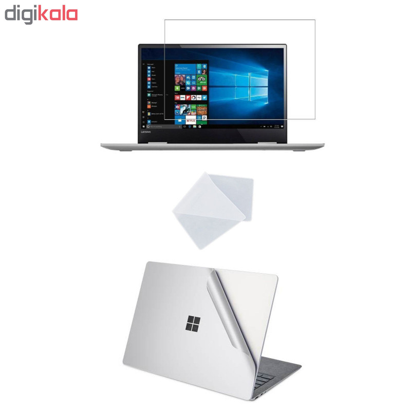 محافظ صفحه نمایش و پشت لپ تاپ مدل QH-224 سایز 15.6 اینچی به همراه محافظ کیبورد مجموعه 3 عددی