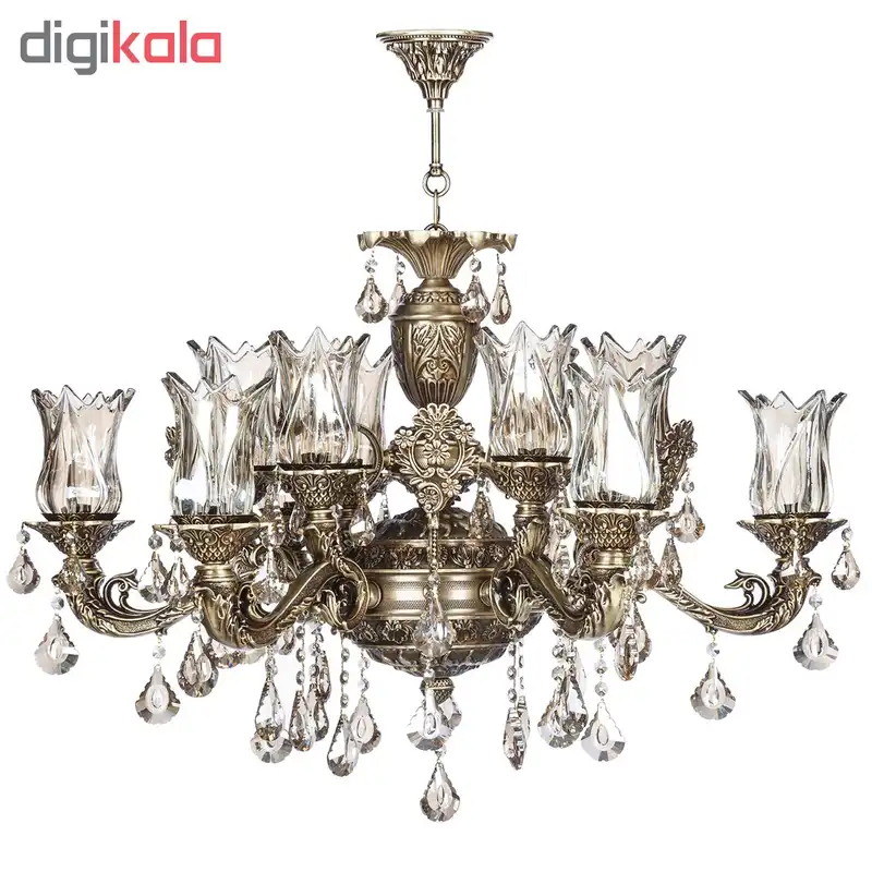 لوستر 12 شعله چشمه نور مدل M3412/6+6-A