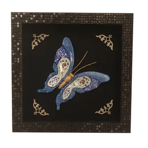 تابلو میناکاری طرح پروانه کد 12