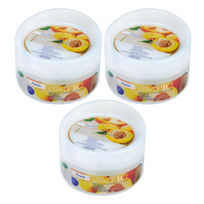 کرم مرطوب کننده لیمپیو مدل Peach حجم 200 میلی لیتر مجموعه 3 عددی