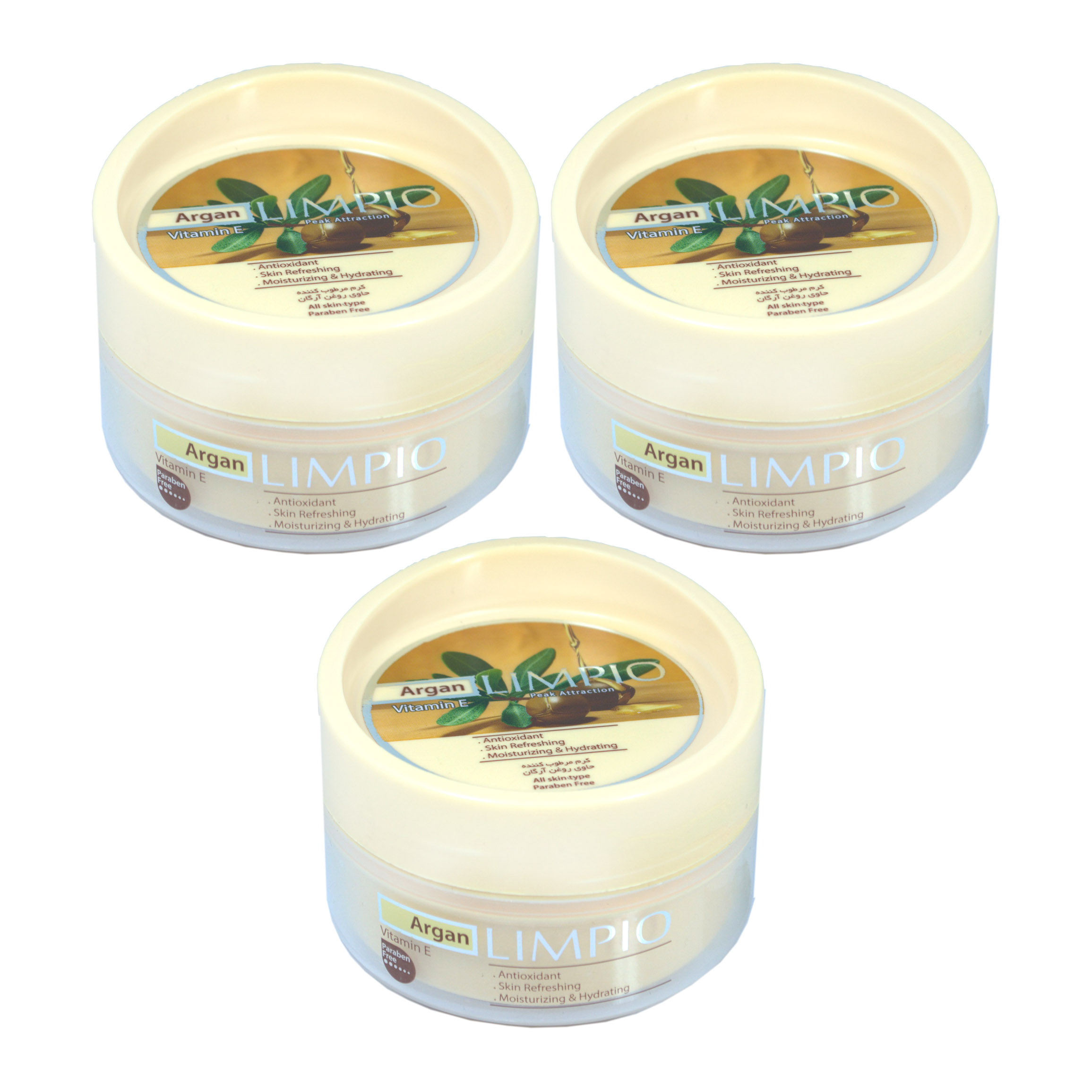 کرم مرطوب کننده لیمپیو مدل Argan Oil حجم 200 میلی لیتر مجموعه 3 عددی