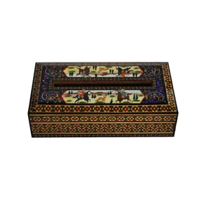 جعبه دستمال کاغذی خاتم کاری کد 2601001