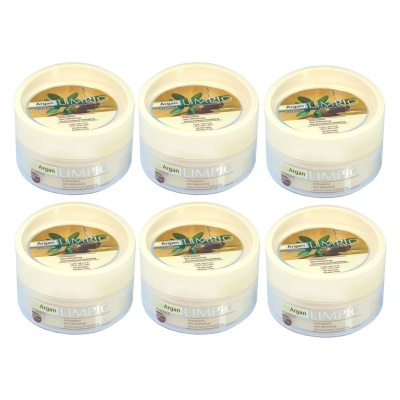 کرم مرطوب کننده لیمپیو مدل Argan Oil حجم 200 میلی لیتر مجموعه 6 عددی