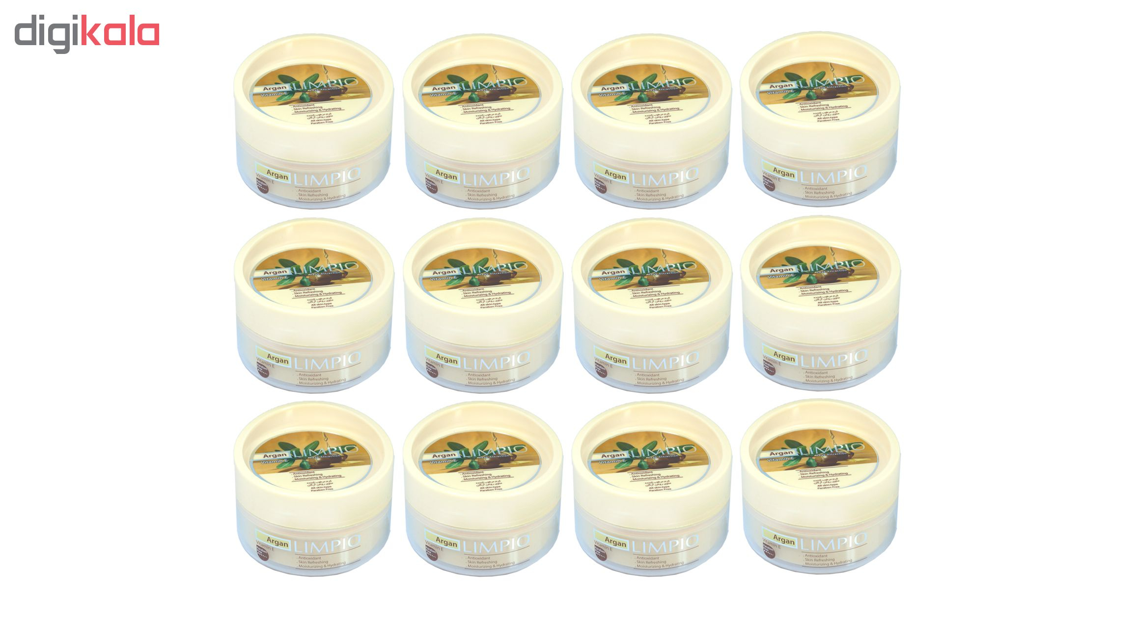 کرم مرطوب کننده لیمپیو مدل Argan Oil حجم 200 میلی لیتر مجموعه 12 عددی