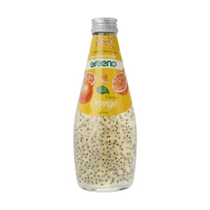 نوشیدنی بذر ریحان گرینو طعم عسل و پرتقال حجم 300 میلی لیت