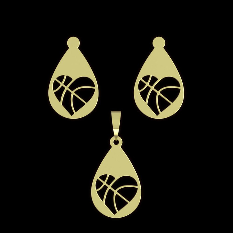 نیم ست طلا 18 عیار زنانه مدوپد مدل قلب کد NA11252