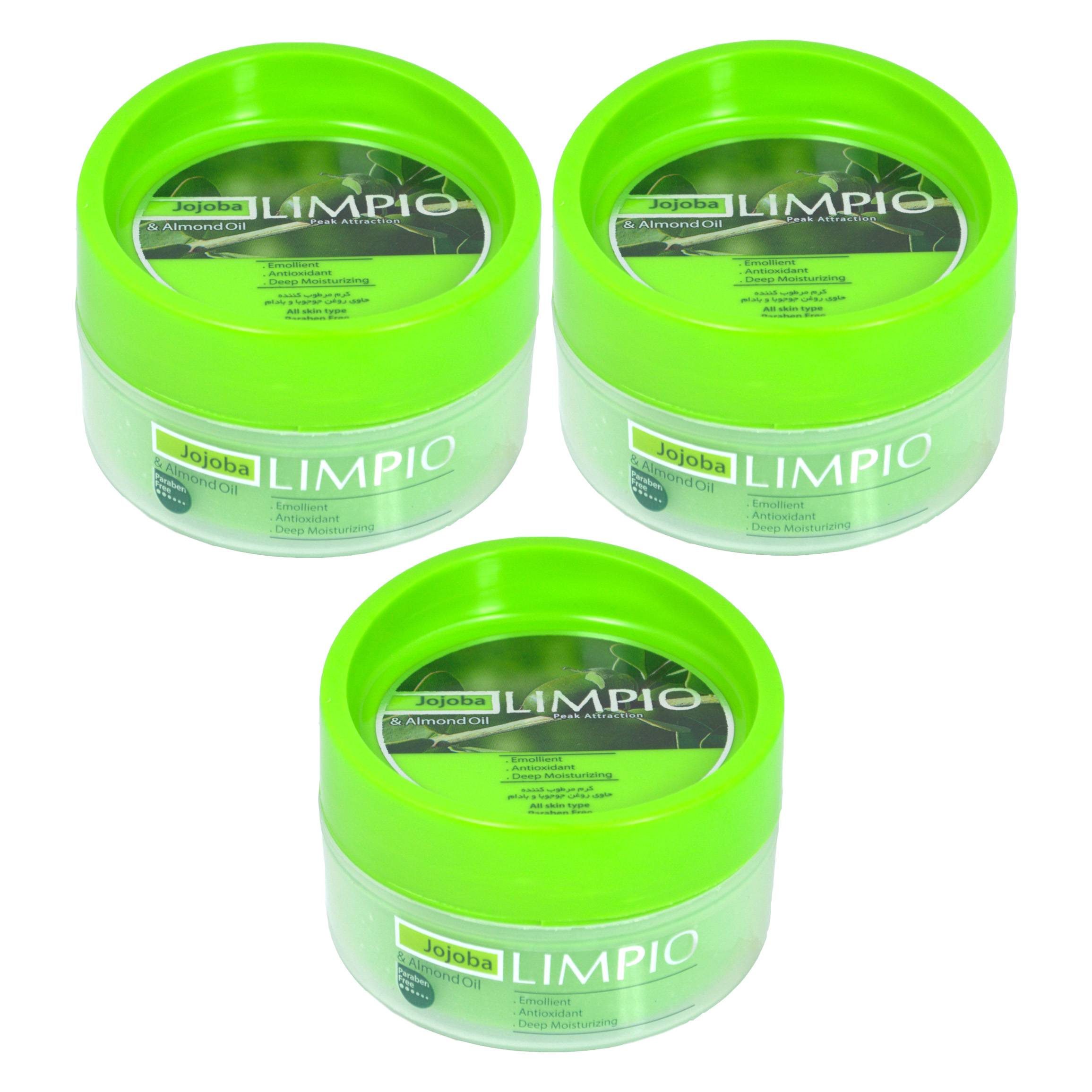 کرم مرطوب کننده لیمپیو مدل Jojoba حجم 200 میلی لیتر مجموعه 3 عددی