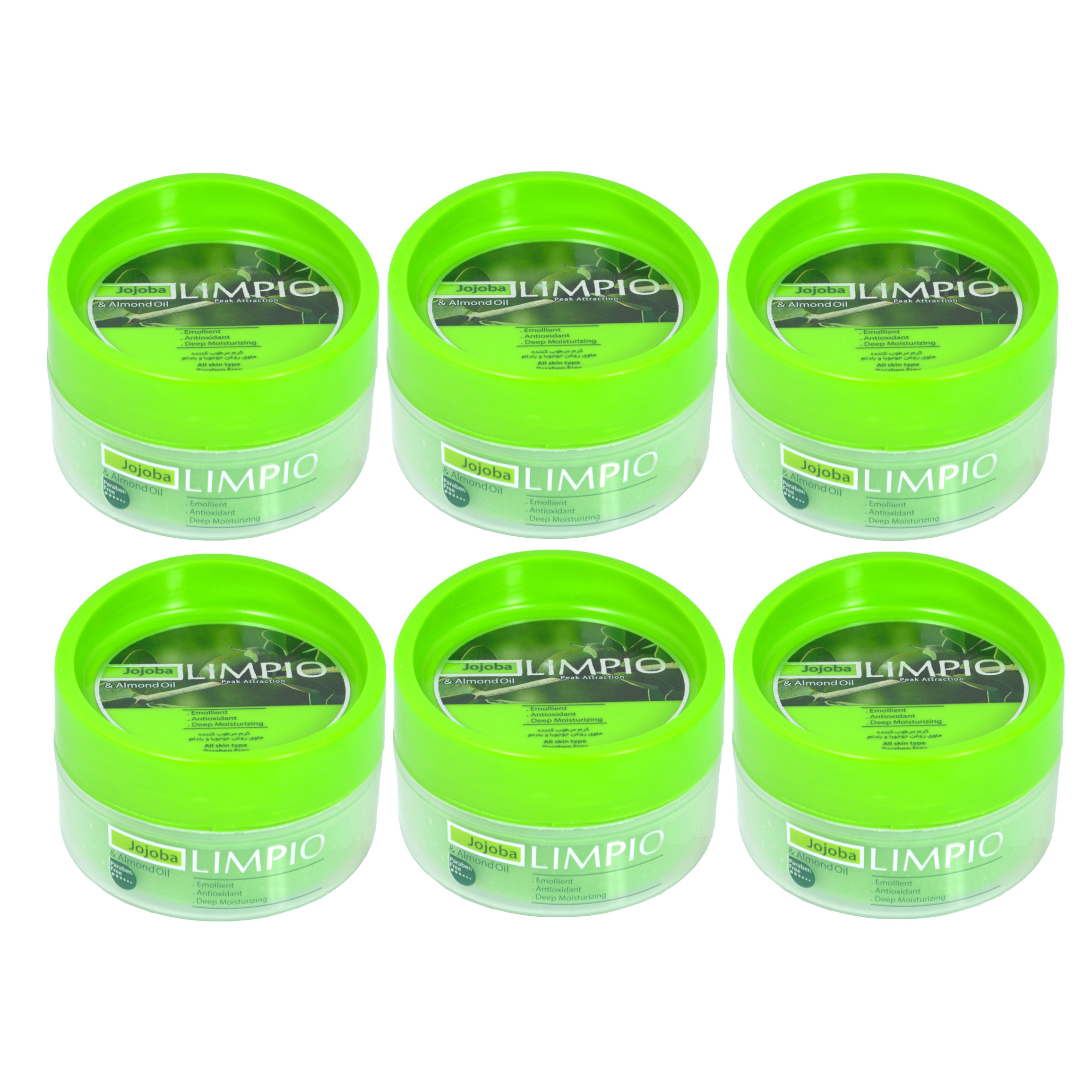 کرم مرطوب کننده لیمپیو مدل Jojoba حجم 200 میلی لیتر مجموعه 6 عددی