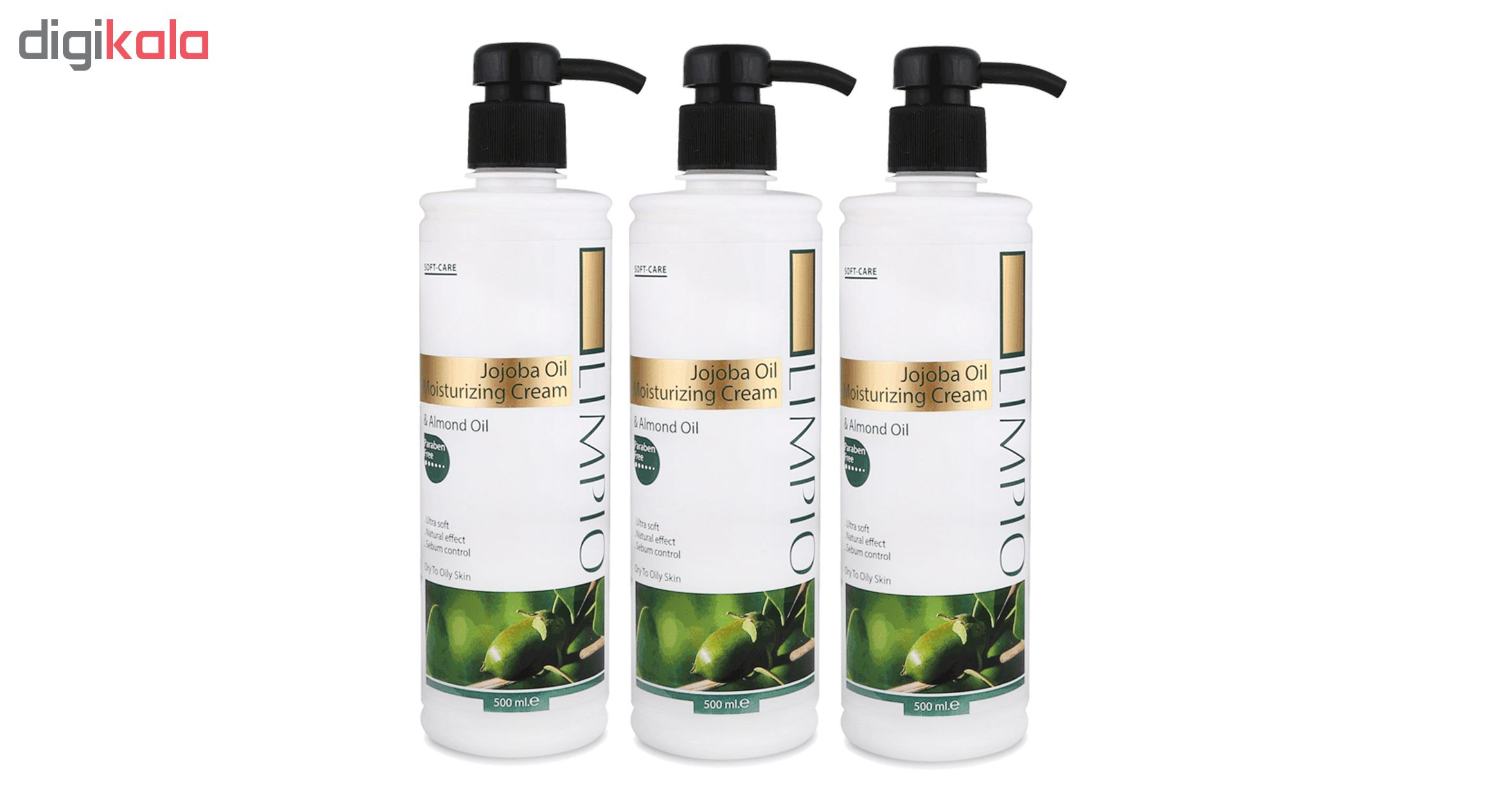 کرم مرطوب کننده لیمپیو مدل Jojoba حجم 500 میلی لیتر مجموعه 3 عددی