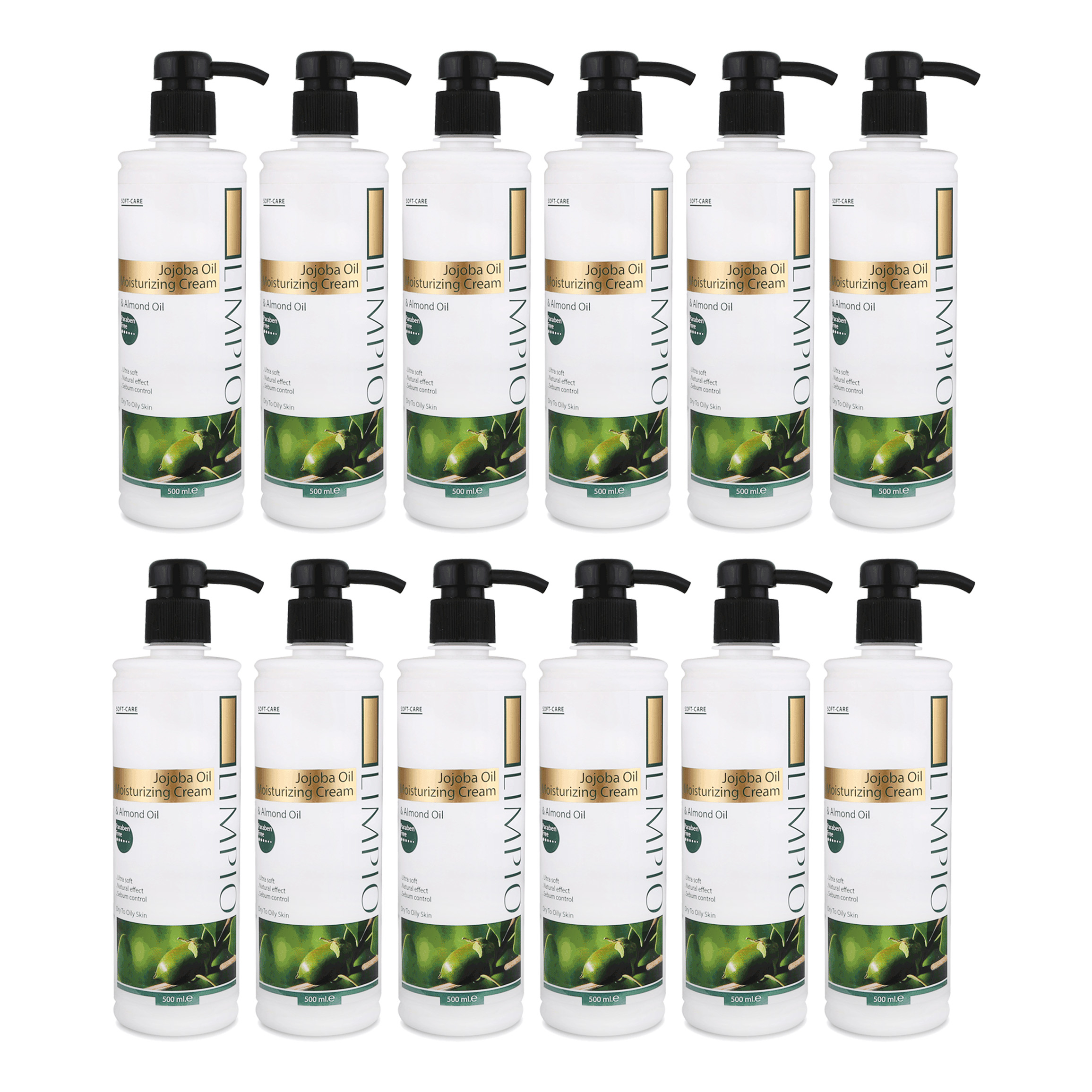کرم مرطوب کننده لیمپیو مدل Jojoba حجم 500 میلی لیتر مجموعه 12 عددی