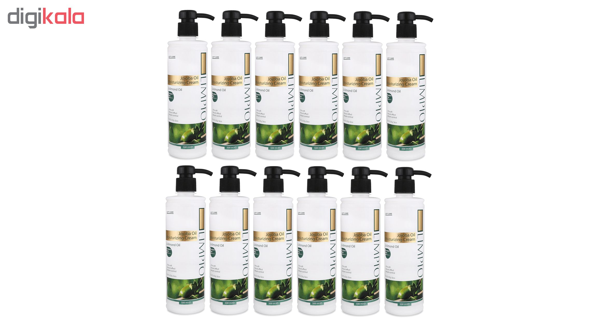 کرم مرطوب کننده لیمپیو مدل Jojoba حجم 500 میلی لیتر مجموعه 12 عددی