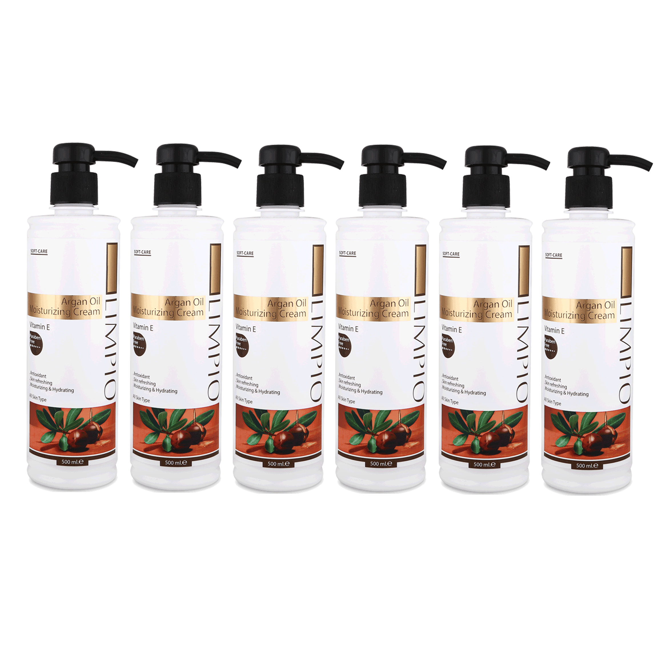 کرم مرطوب کننده لیمپیو مدل Argan Oil حجم 500 میلی لیتر مجموعه 6 عددی