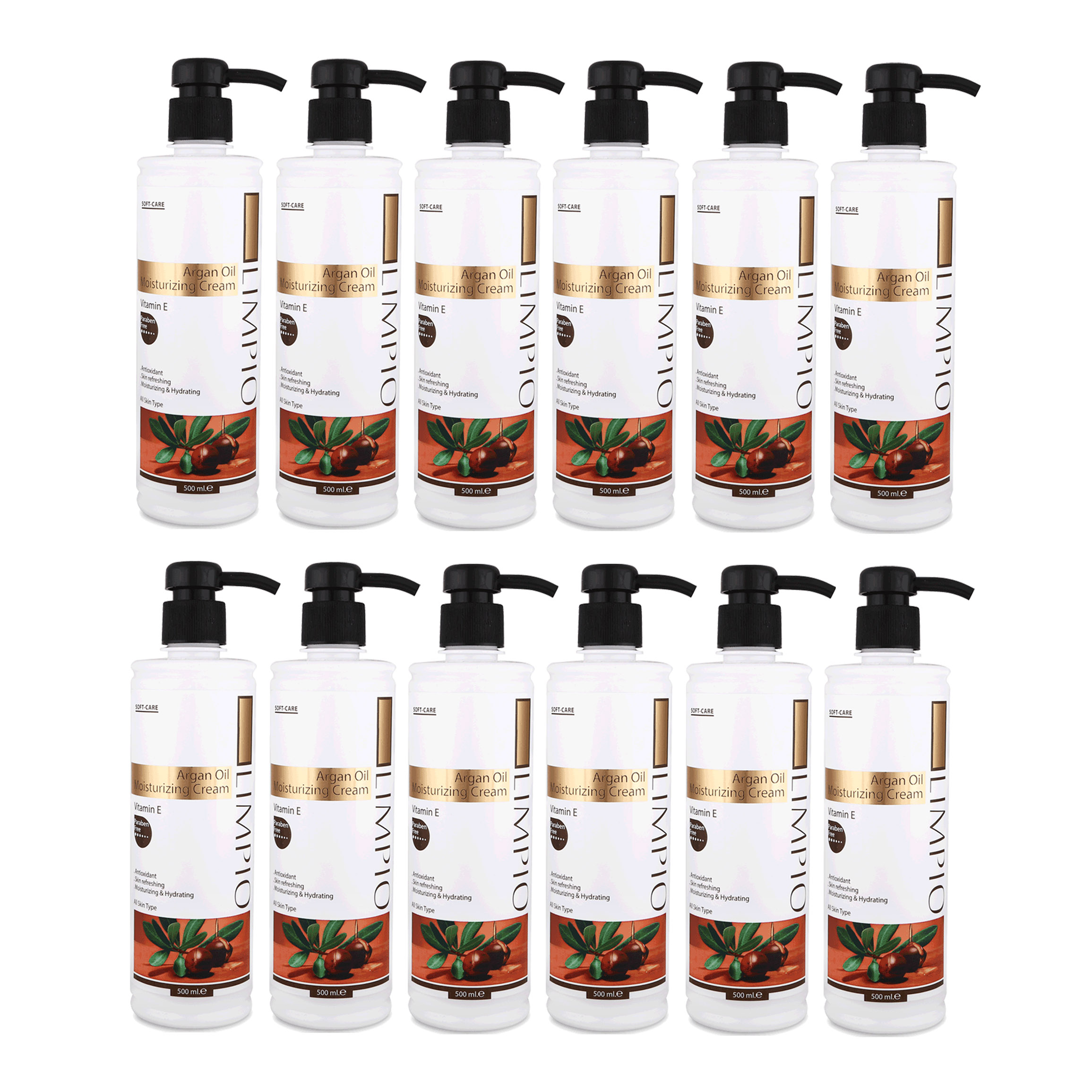 کرم مرطوب کننده لیمپیو مدل Argan Oil حجم 500 میلی لیتر مجموعه 12 عددی