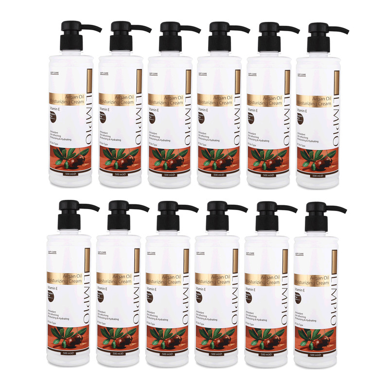 کرم مرطوب کننده لیمپیو مدل Argan Oil حجم 500 میلی لیتر مجموعه 12 عددی