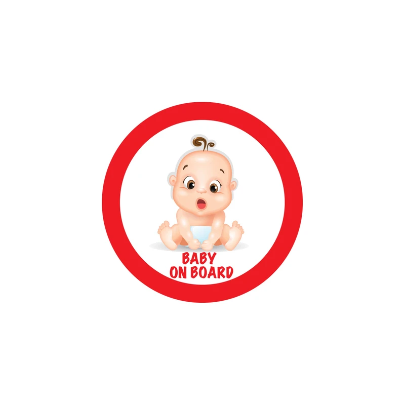 برچسب بدنه خودرو طرح Baby on Board کد ۰۴