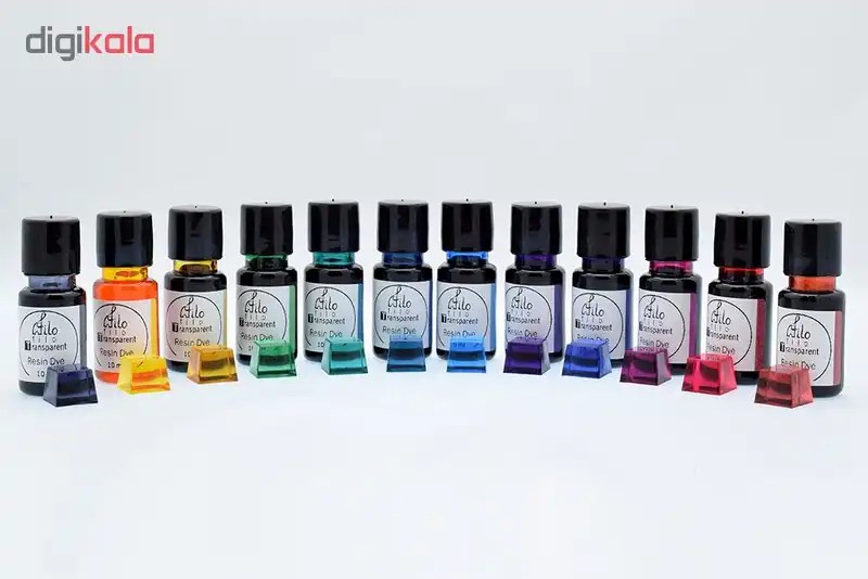 رنگ رزین فیلو مدل transparent بسته 12 عددی حجم 10 میلی لیتر