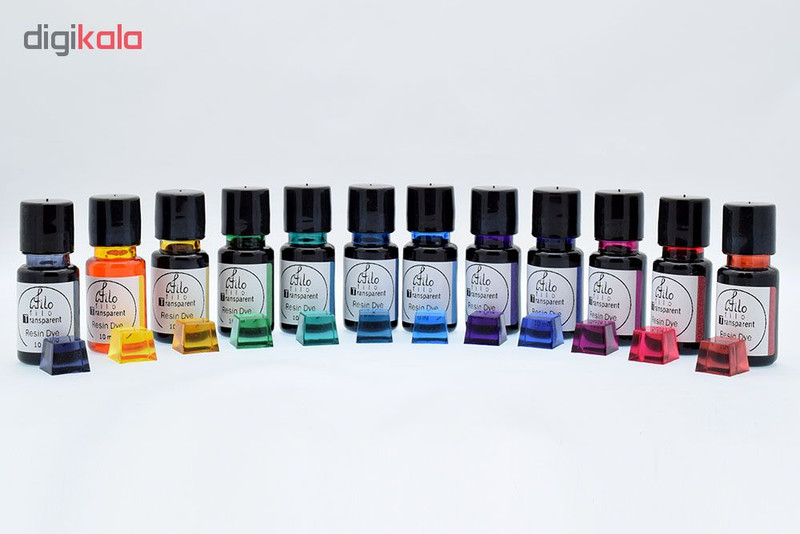 رنگ رزین فیلو مدل transparent بسته 12 عددی حجم 10 میلی لیتر