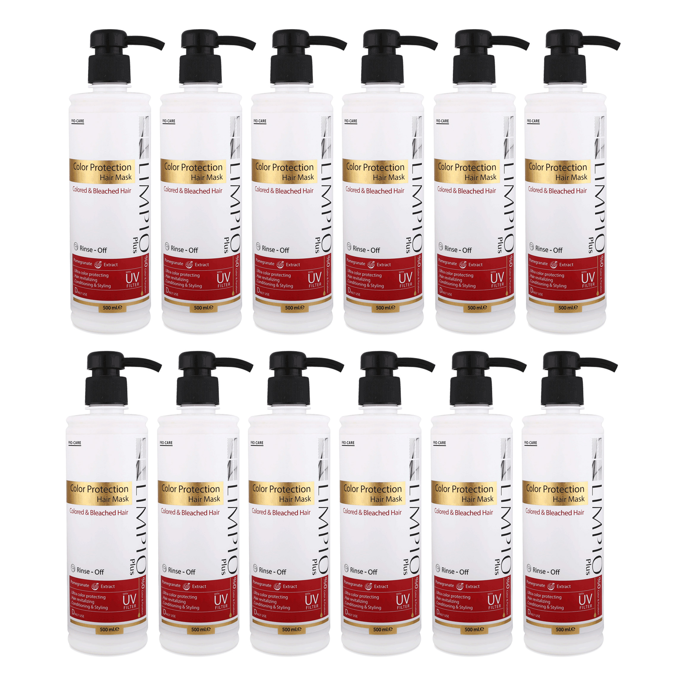 ماسک مو لیمپیو مدل Color Protection حجم 350 میلی لیتر مجموعه 12 عددی