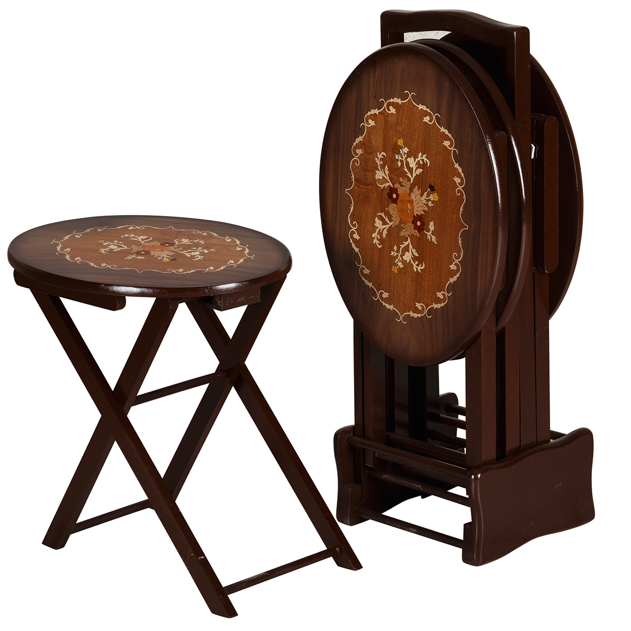 میز عسلی چشمه نور کد A-133-BR مجموعه 4 عددی
