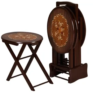 میز عسلی چشمه نور کد A-133-BR مجموعه 4 عددی