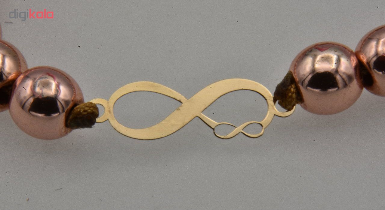دستبند طلا 18 عیار زنانه آمانژ طرح بی نهایت کد 494D2941