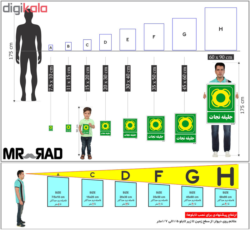 تابلو شرایط ایمن مستر راد طرح جلیقه نجات کد THG084 تابلو شرایط ایمن مستر راد طرح جلیقه نجات کد THG084