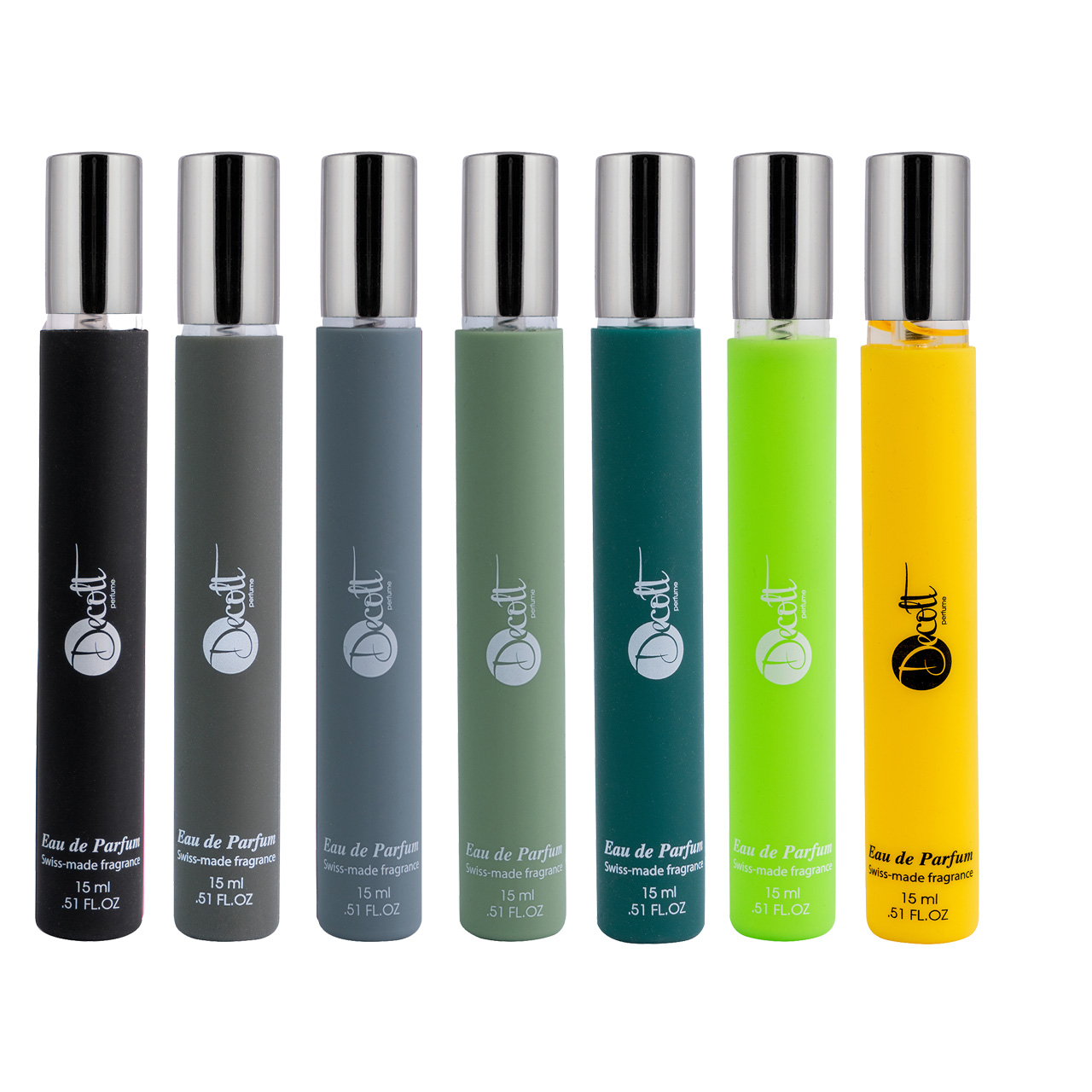 عطر جیبی مردانه دکلت مدل 176 حجم 15 میلی لیتر مجموعه 7 عددی